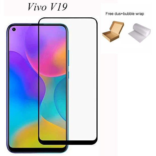 Vivo V19 Full Cover/Full Screen Tempered Glass Screen Protector Anti Gores