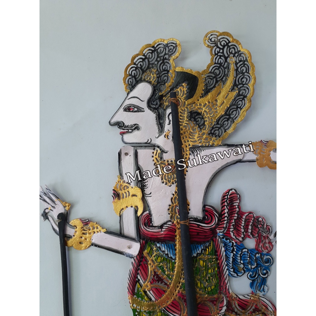 Kerajinan wayang kulit Arjuna rejuna ukir bali Hiasan Handmade