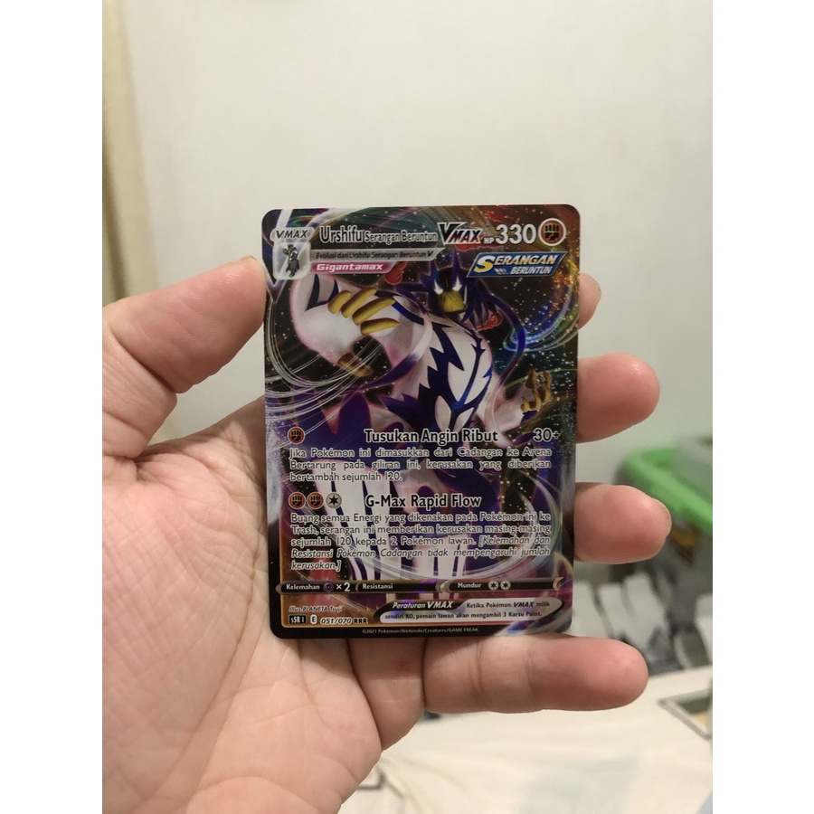 Kartu Pokemon TCG Urshifu Serangan Beruntun VMax RRR s5I Master s8b VMax Klimaks Rapid Strike Origin