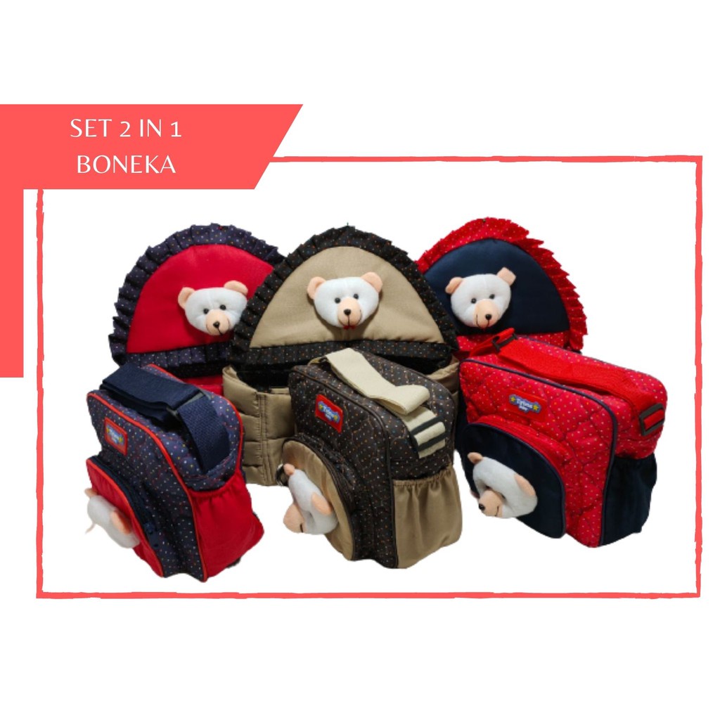 Set perlengkapan bayi gendongan dan tas bayi boneka termurah
