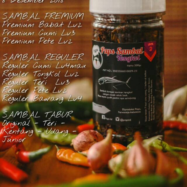 

Paps sambel cumi, tongkol, teri