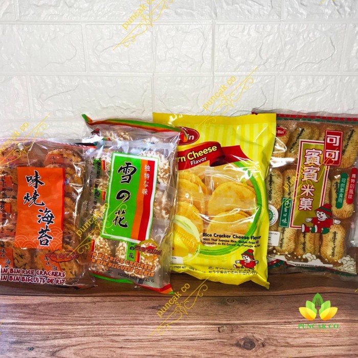 

Instant-Camilan- Bin Bin Rice Crackers Rasa Spicy Seaweed / Snack Vegan No Msg -Camilan-Instant.