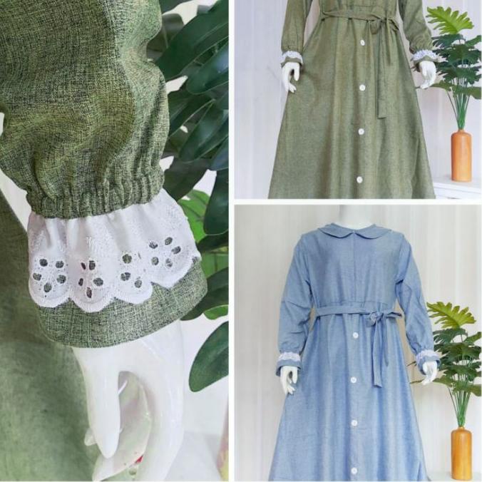 DEALS|SQ29|S, M, L, XL - gamis katun madina premium madinah ori