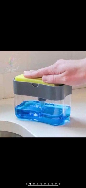 [free Sponge] Dispenser Sabun Dan Holder Spon Cuci Piring 2 In 1