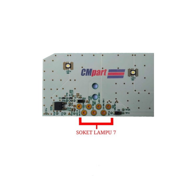 Lampu depan vario 110 fi led - pcb lampu depan vario 110 led soket 7 pin