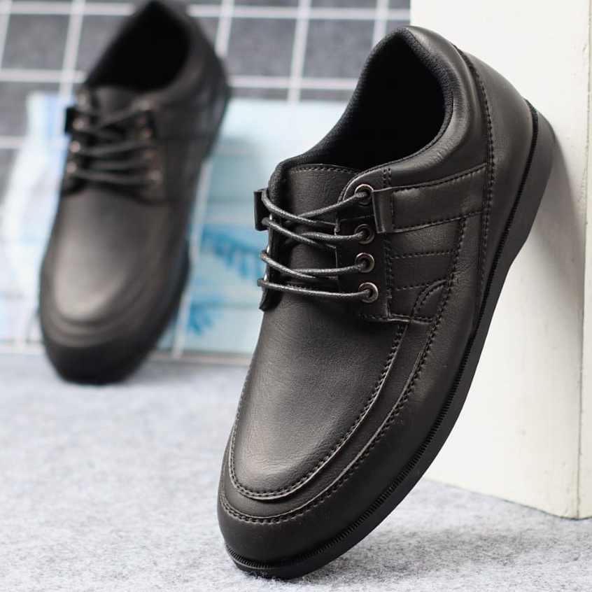 Enoz Kilian Sepatu Formal Pria Pantofel Sepatu Tali Sneaker Import Kerja Murah Sepatu Waterproof Santai Hitam Cokelat Kulit Sintetic 005