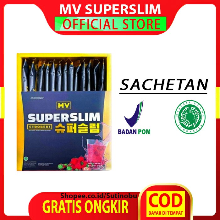 (BISA COD) MVSUPERSLIM Eceran 1 Sachet Original Official Maria Vania MV SUPER SLIM