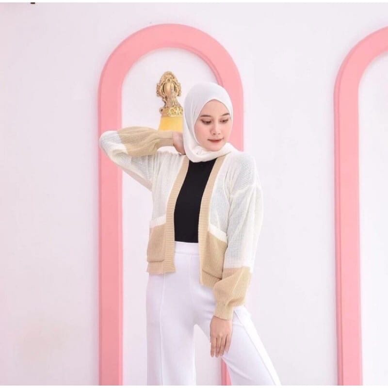 Belleza Outlet baju rajut Cardigan rajut atasan wanita  Cardi Dora