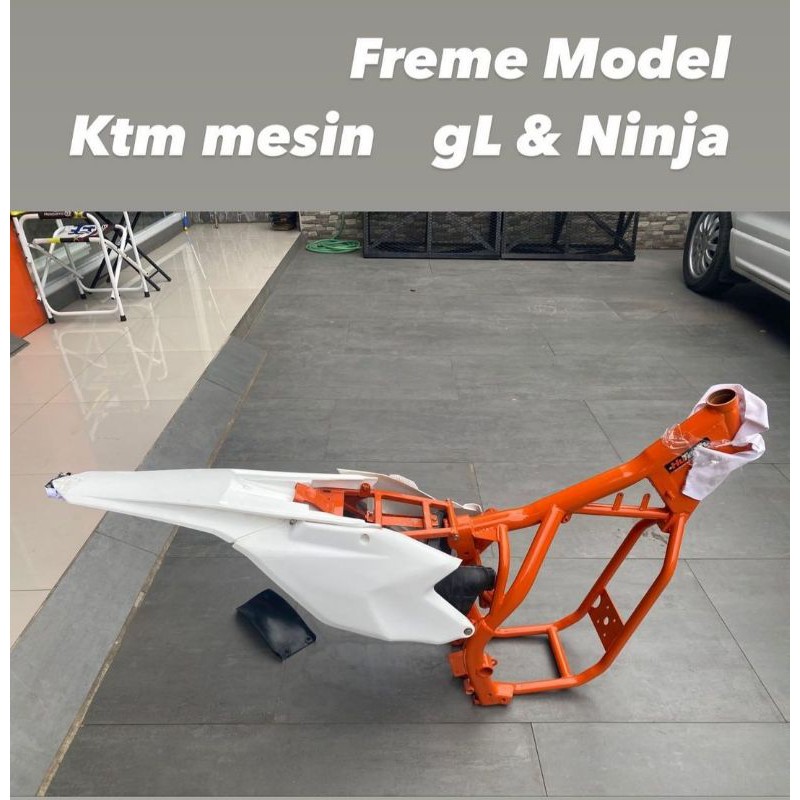 Frame Rangka Huteck KTM 250 2017 Pnp mesin ninja 2tax