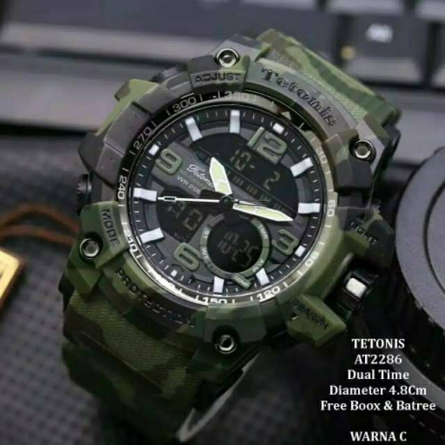 Jam tangan PRIA original TETONIS water resist garansi 1 tahun free box