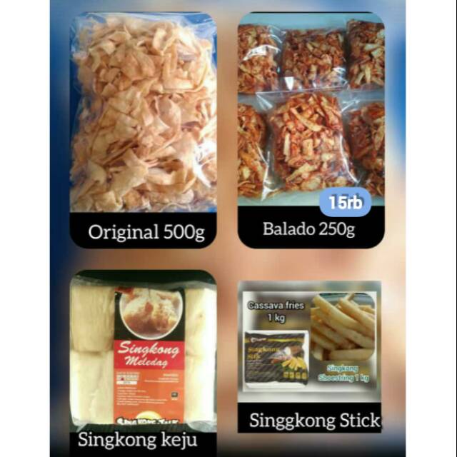 

Aneka cemilan singkong (keripik singkong balado 250gr)