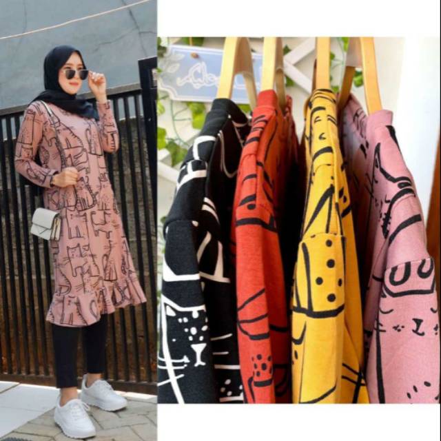 {BISA COD} Anggora tunic rempel bawah | tunik premium babytery import