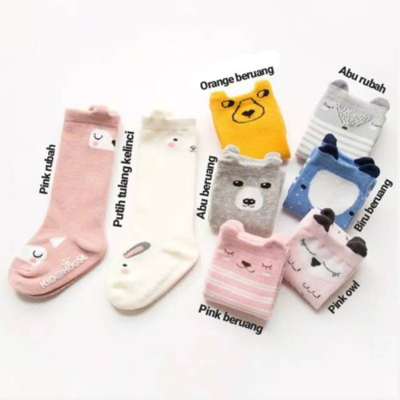 Kaos Kaki Panjang Bayi Karakter 3D Cute Impor Kaos Kaki Bayi