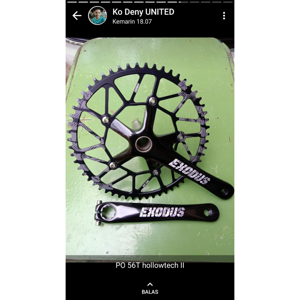 crank set exodus 56T hollowtech II