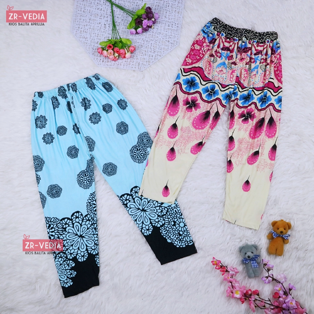 (Motif) Legging Aldys uk 9-10 Tahun / Leging Anak Perempuan Grosir Celana Panjang Cewek Batik Bunga