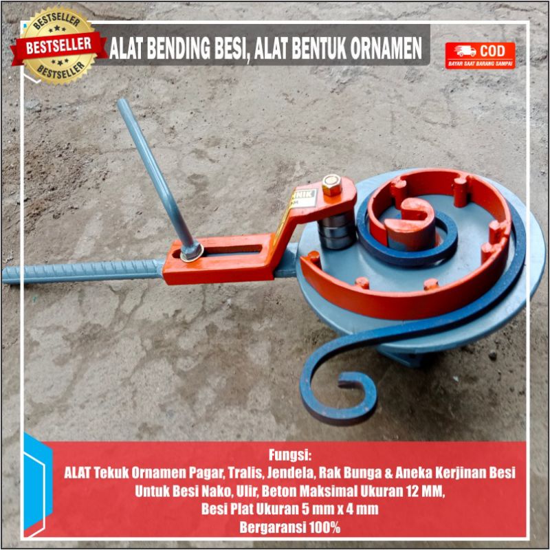(TERLARIS)ALAT Tekuk Besi Leter (S) alat tekuk ornamen pembuat ornamen jendela ornamen pagar gerbang