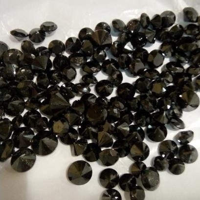 Natural Black Diamond Berlian Hitam Eropa ASLI ORI 100% Tabur 2.5mm GUGUR 15 Bukan Berlian Banjar