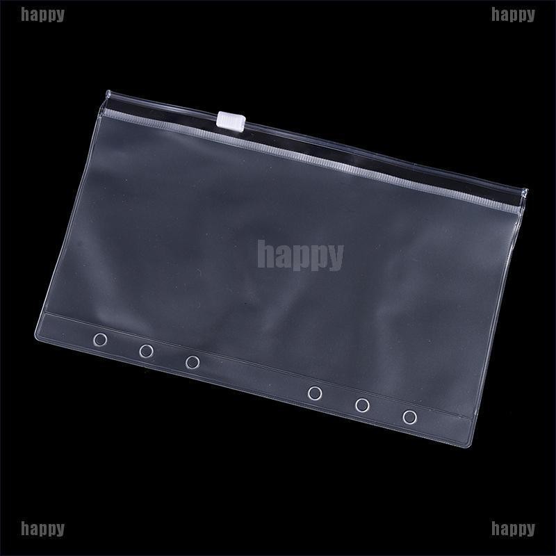 (Happy) Amplop Binder Transparan Ukuran A5 / A6 / A7 Dengan Resleting