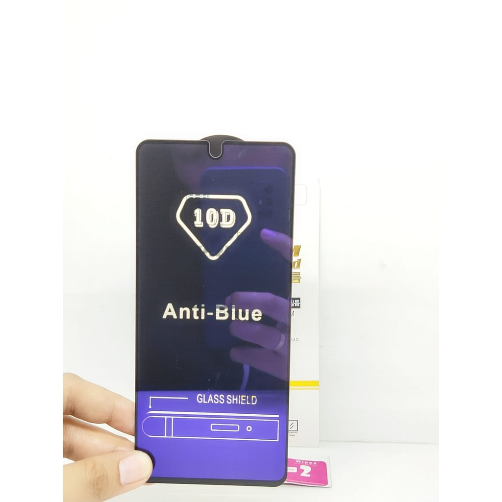 KOREAN BlueRay 10D Redmi Note 9 Pro Max 6.67 inchi Tempered Glass FULL GLUE ANTI RADIASI