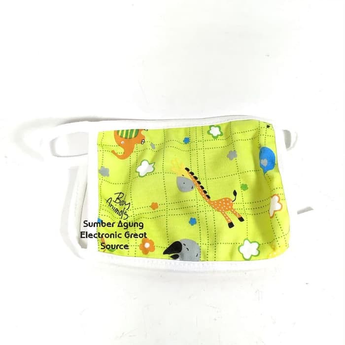 Masker Kain Tali Bahan Tebal Gambar Kartun Anti Corona Cuci Ulang Mura