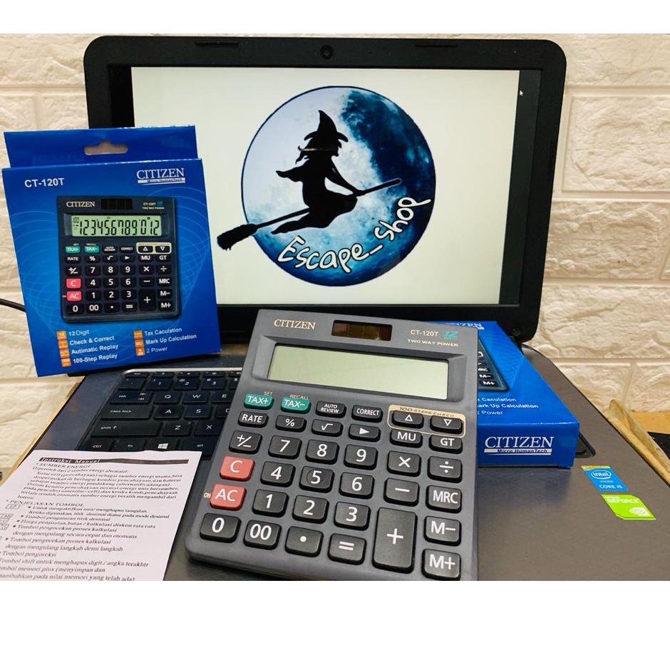 

㊫ Kalkulator Citizen type CT 120 T - Calculator Citizen 12 Digit CT-120T び