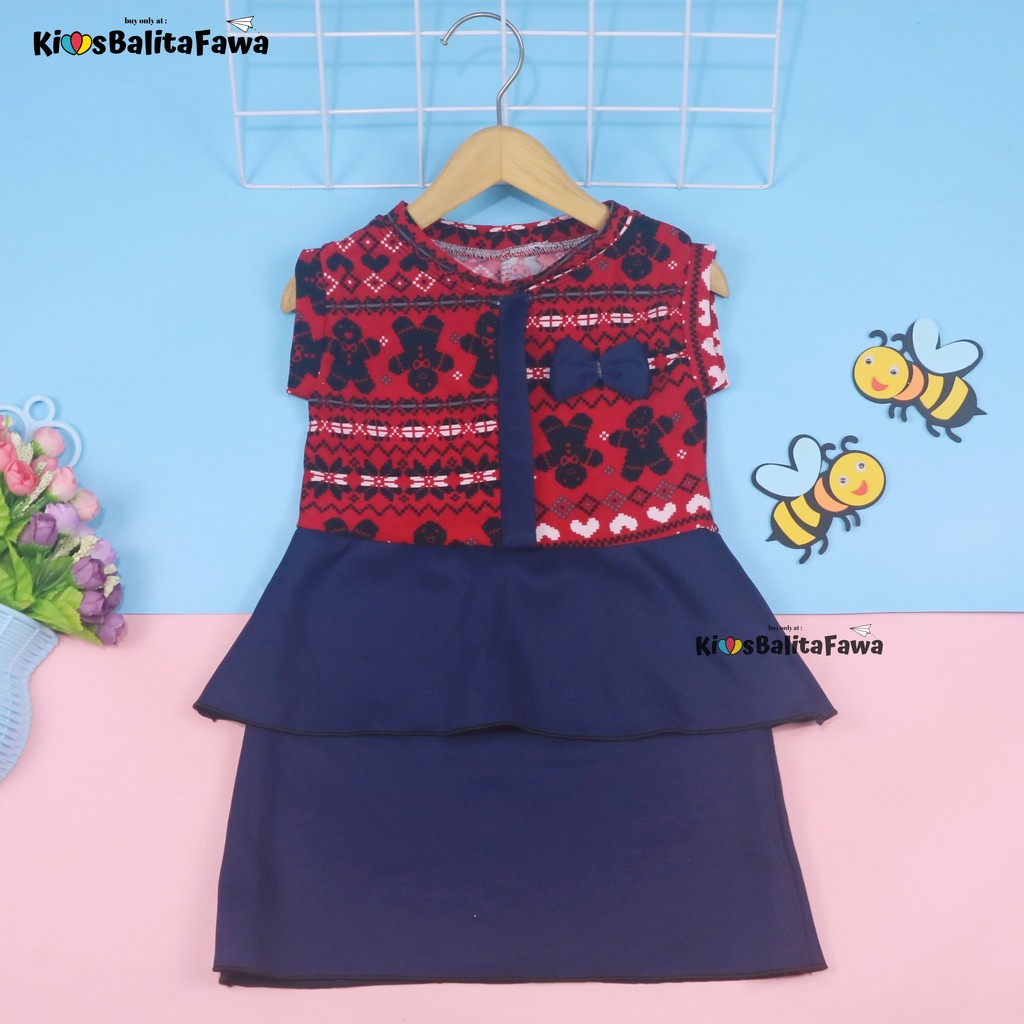 Dress Viona Kensi uk 3-4 Tahun / Dres Pita Anak Perempuan KensiHarian Balita Gaun Import