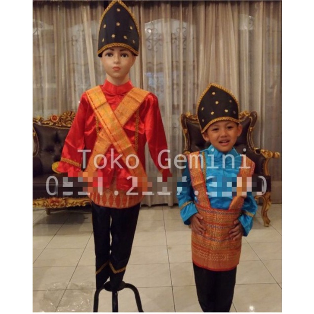 Baju Aceh Anak / Baju Aceh Anak Laki /  Baju Adat Aceh Anak Perempuan / Baju Tari Saman Anak Laki Pe