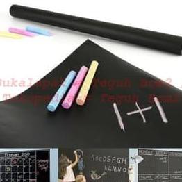 

7Wdm Blackboard Wall Sticker - Stiker Papan Tulis Hitam 200Cm X 45Cm Msrq