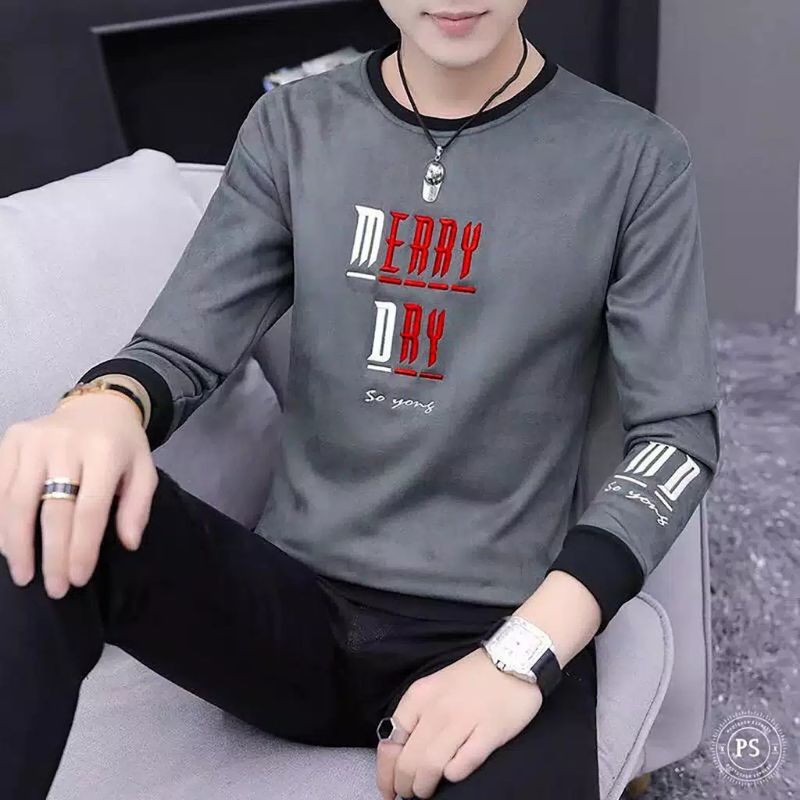 KAOS LENGAN PANJANG/BAJU PRIA LENGAN PANJANG SWEATER PRIA