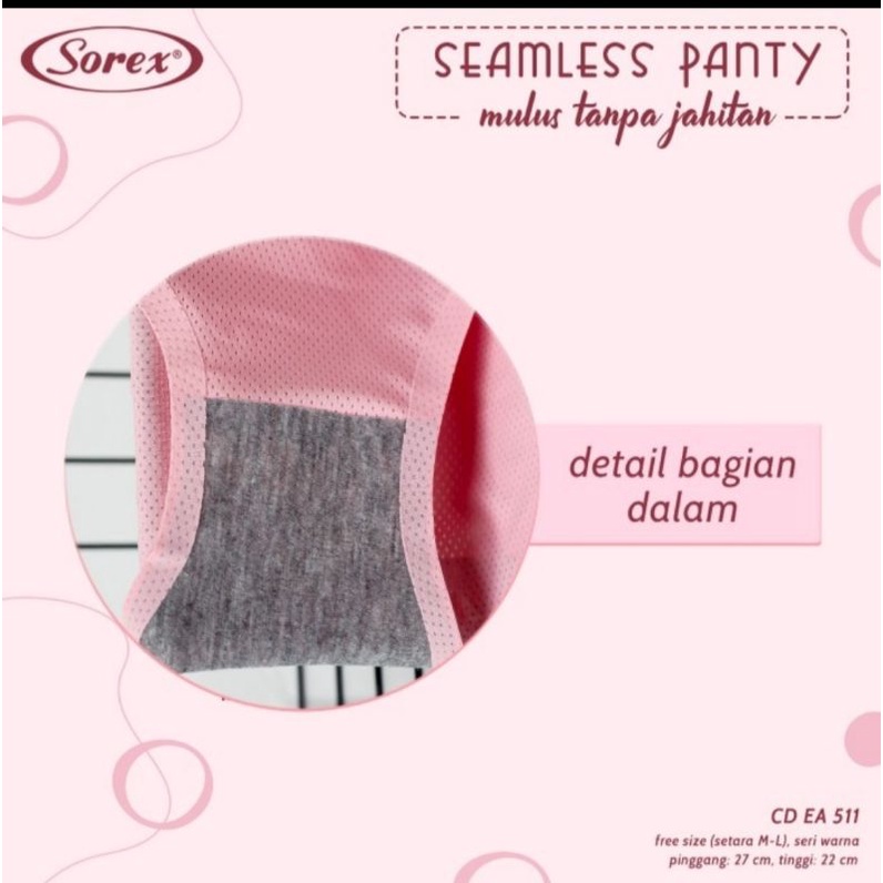Celana Dalam wanita tanpa jahitan Sorex EA511 511 Seamless panty