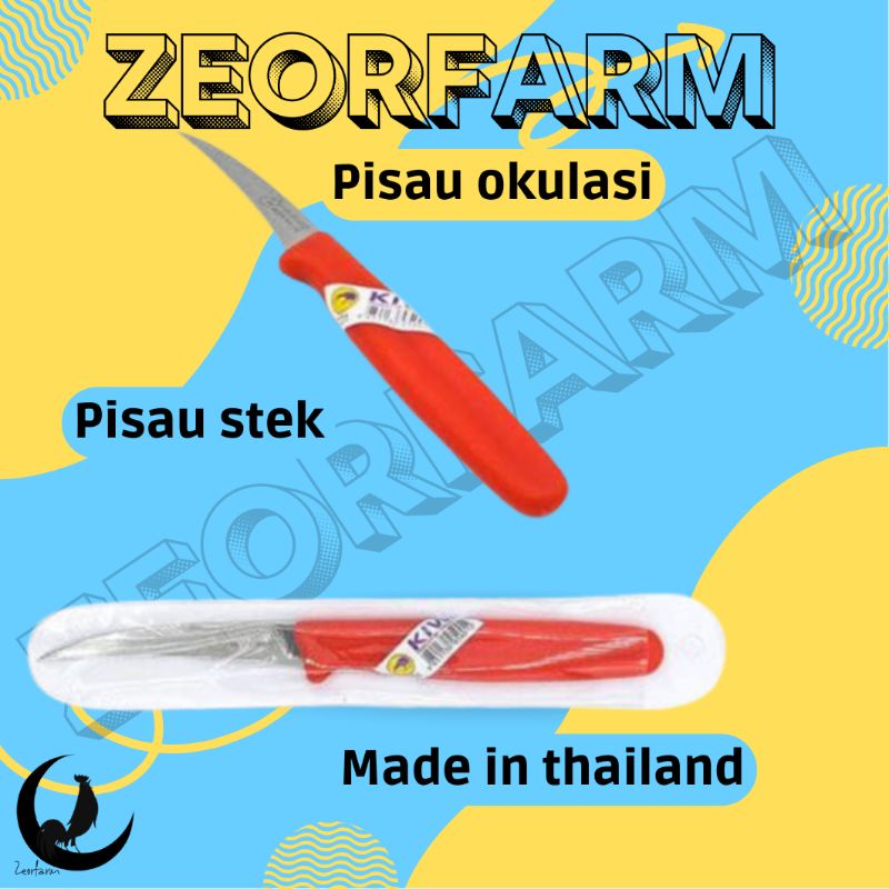 pisau okulasi grafting stek gagang merah import made in thailand zeorfarm