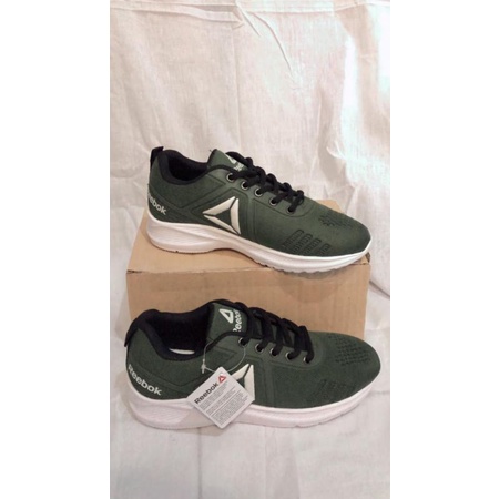 Sepatu sport wanita pria reebok murah - hijau army