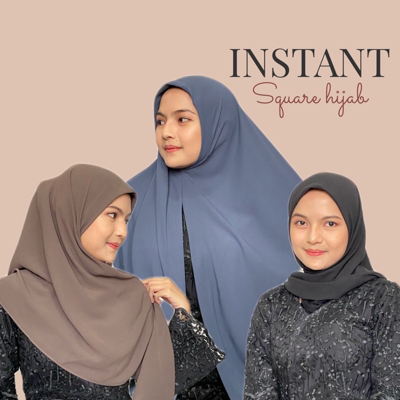 Anaqa | Jilbab Instan Segi Empat - Soft Pad | 1 Layer | tidak menerawang Premium Tidak Mudah Kusut I