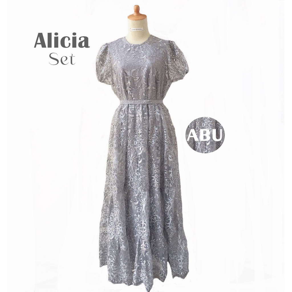 Alicia Set Dress Brokat Lace