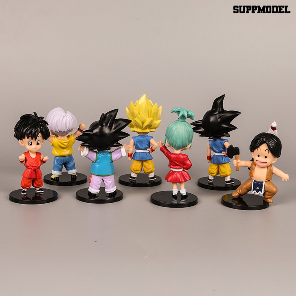 7pcs / Set Mainan Action Figure model Dragon Ball Bahan Pvc Untuk Anak / Koleksi