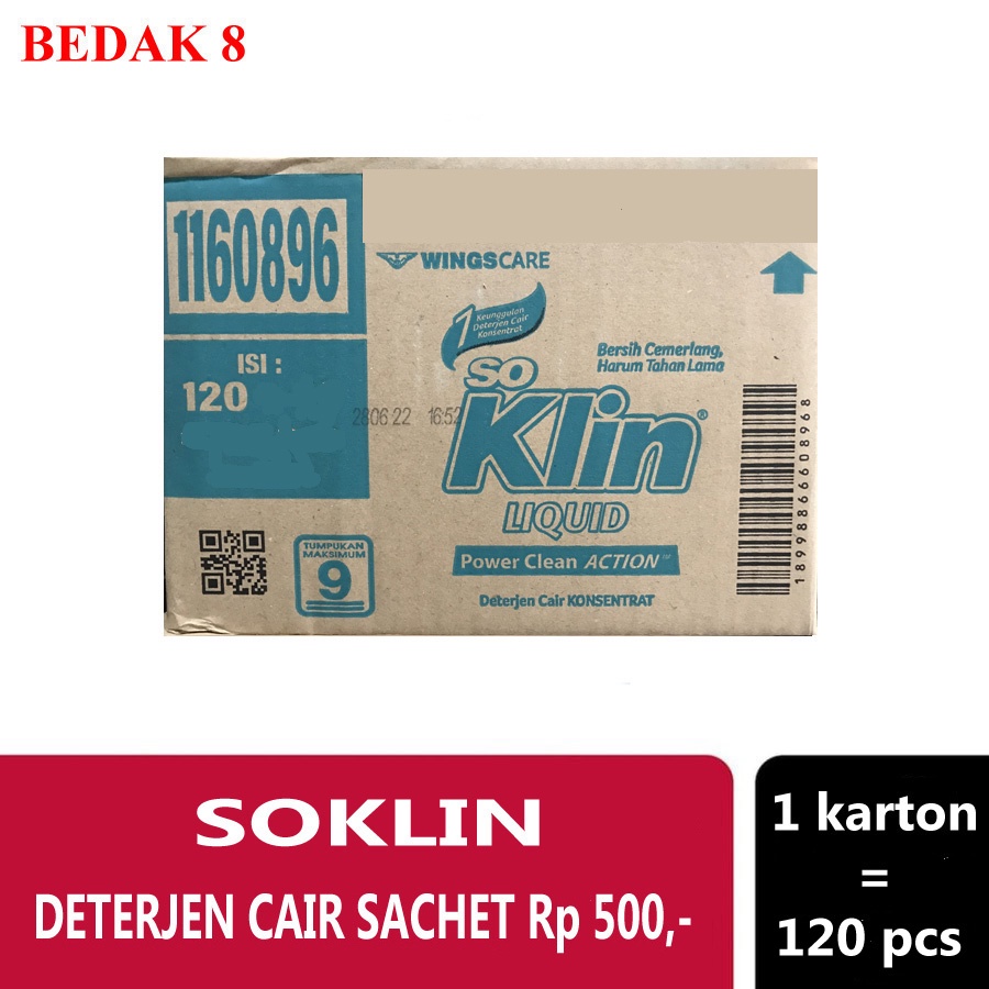 Soklin Deterjen Cair Sachet/ So Klin Liquid Detergent  Sachet Rp 500,-