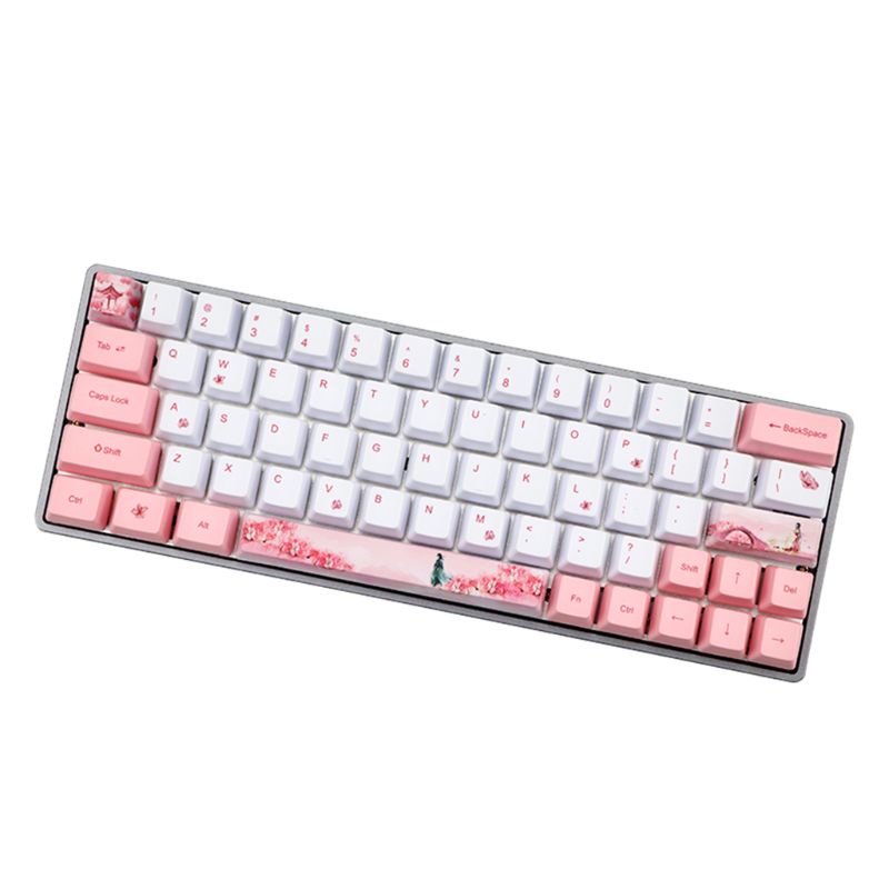 Keycaps btsg PBT DIY Keycaps Untuk Keyboard Mekanik Gaming Lucu Pink