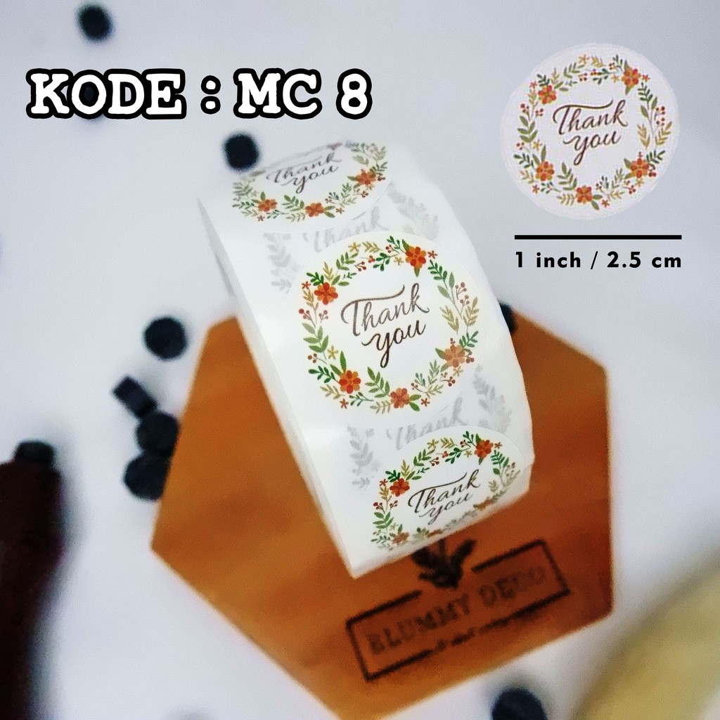 [Monochrome] Stiker Thank You Stiker Packing Stiker Terima Kasih Stiker Segel Packaging-MC 8