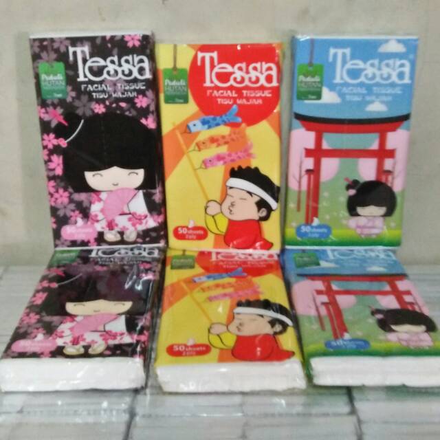Tisu Wajah tessa 50 shett 2 ply isi 6 pcs