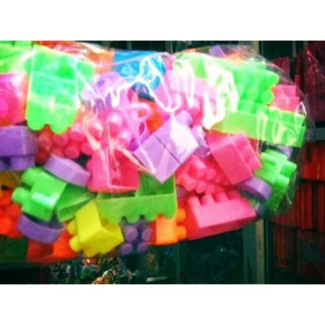 Mainan anak-anak bongkar pasang block/kotak (plastik) SNI