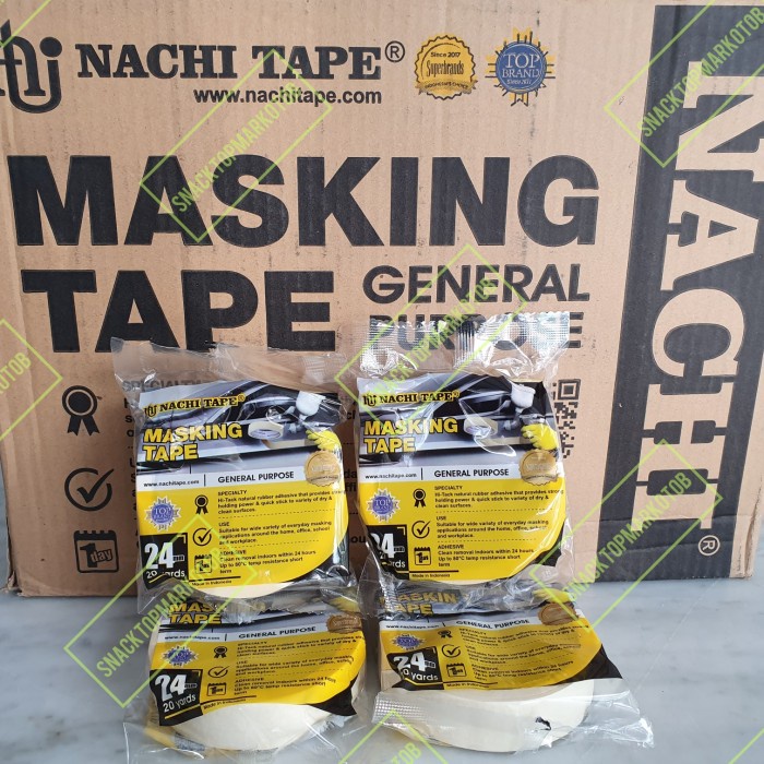 

perekat-pengikat- masking tape nachi 24mm 1inch 20yard -pengikat-perekat.