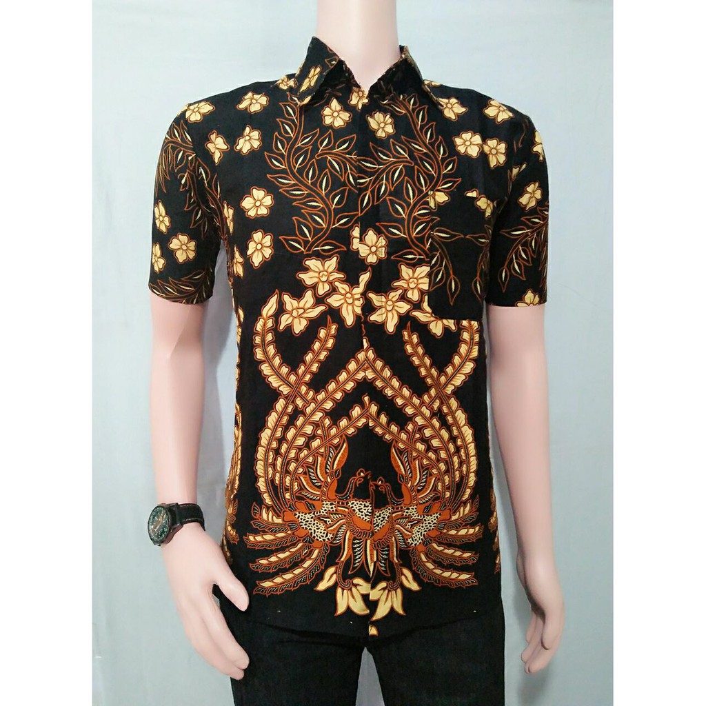 Kemeja Batik Pria Seragam Modern Motif Galing