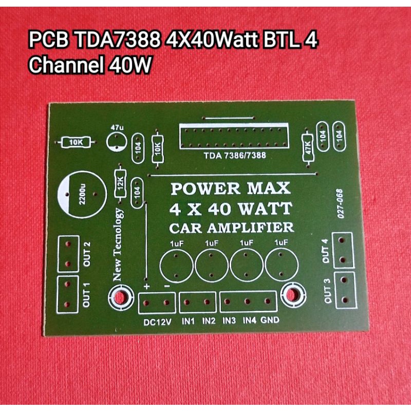 Jual PCB TDA7388 4x40Watt Power Amplifier 4 Channel 40W BTL Indonesia