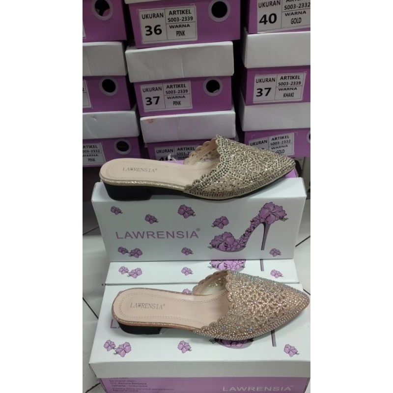 Sandal Slop Pesta Koleksi Terbaru Lawrensia Big Sale