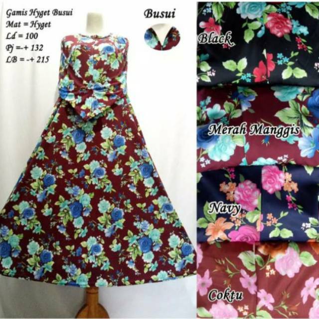 Promo Gamis hyget murah/gamis hyget lebar mayung