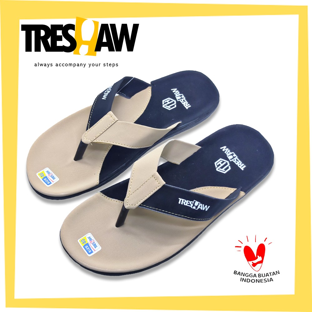 Sandal Pria Treshaw Japit Dua Warna Terbaru