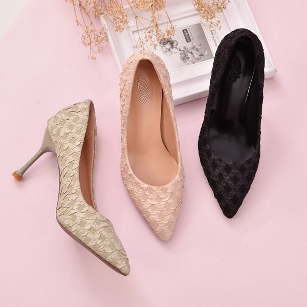 [LS1305] Sepatu wanita hak tinggi 8.5cm - Sepatu korea - hak tinggi hitam / hijau / beige