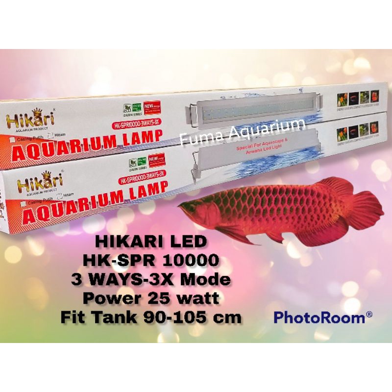 Lampu Led HIKARI HK SPR10.000 3 Baris 3X Mode Ganti Warna Aquascape,Arwana 25 watt