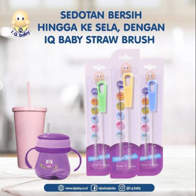 IQ Baby Straw Brush Set - Sikat Sedotan isi 2