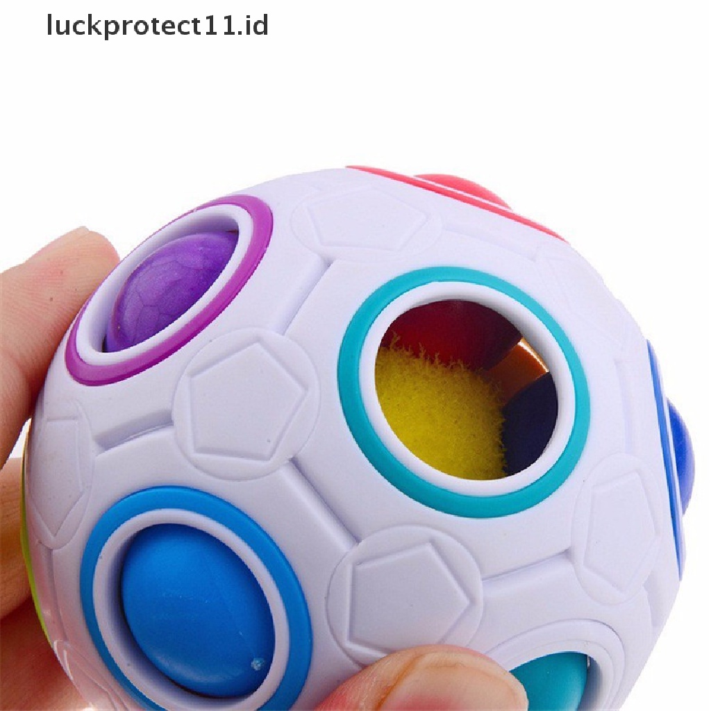 &lt; Luckprotect11. &lt; LuckproteksiId Mainan Puzzle Bola Plastik Warna Pelangi Untuk Perkembangan Kecerdasan Anak